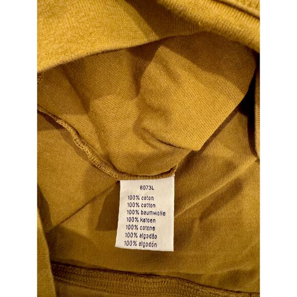 Lacoste Mustard Yellow Hoodie Men's 4 100% Cotton Devanlay Quiet Luxury - Picture 6 of 13